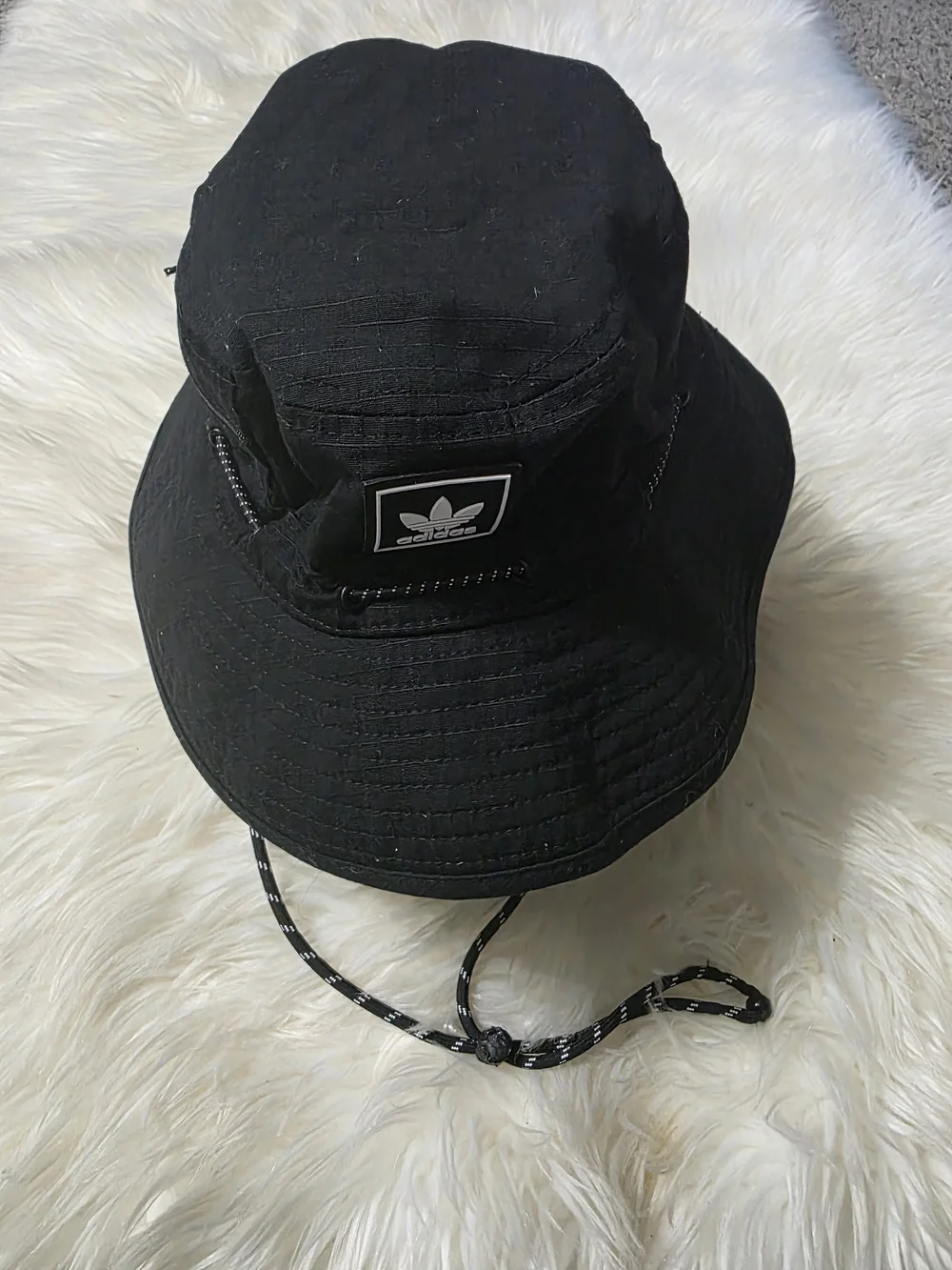 Adidas Trefoil Black Bucket Hat